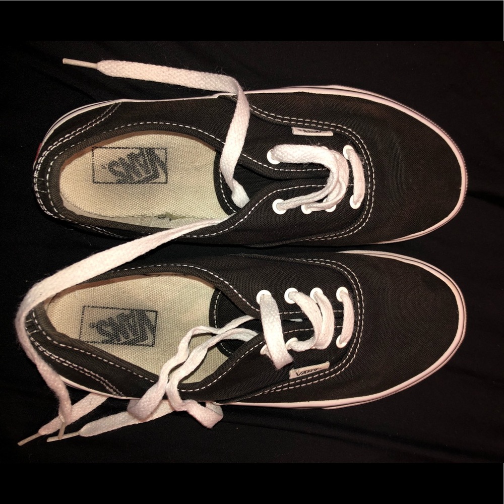Black and white vans